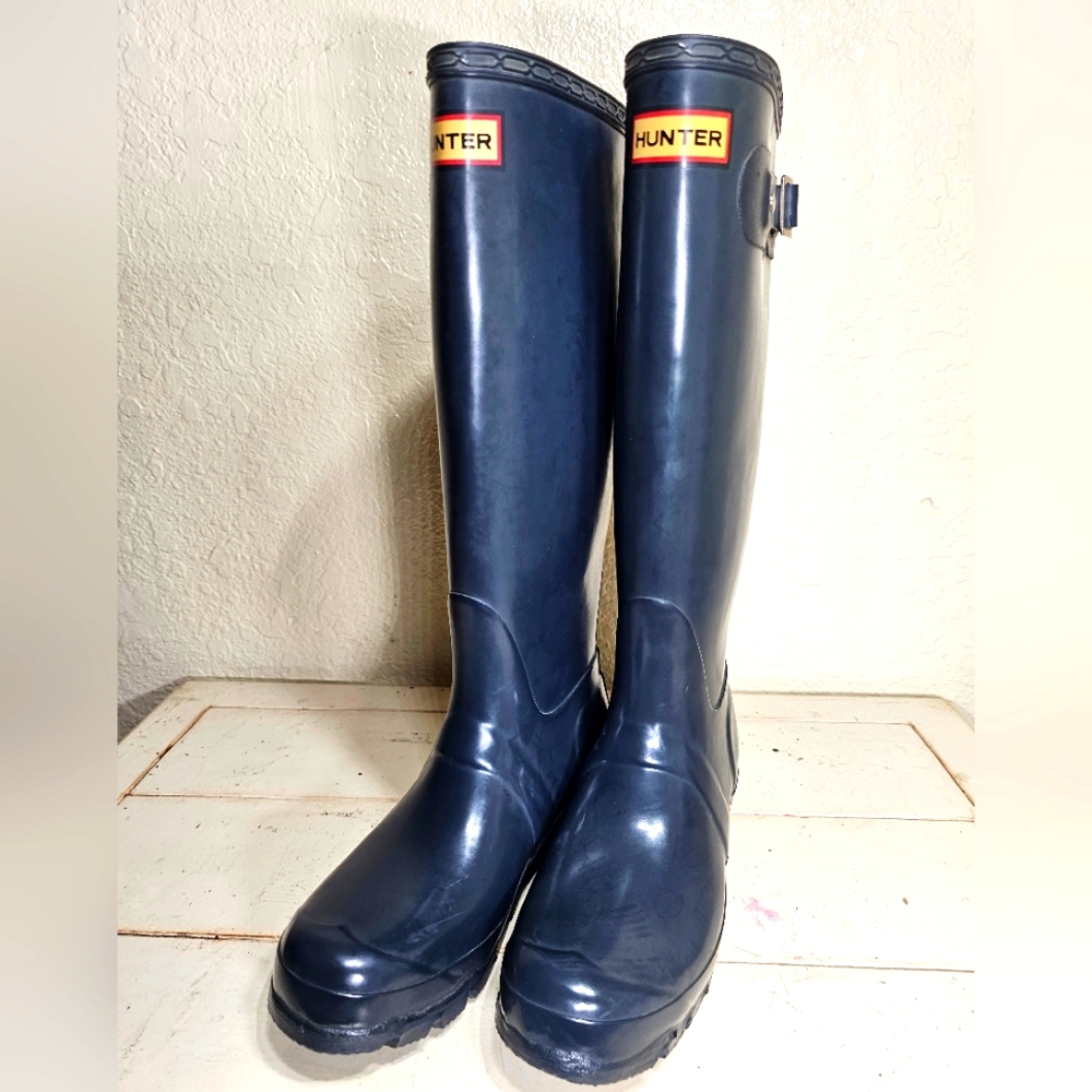 Hunter Women's Original  Tall Rain Boot  W23499 Navy Size 6